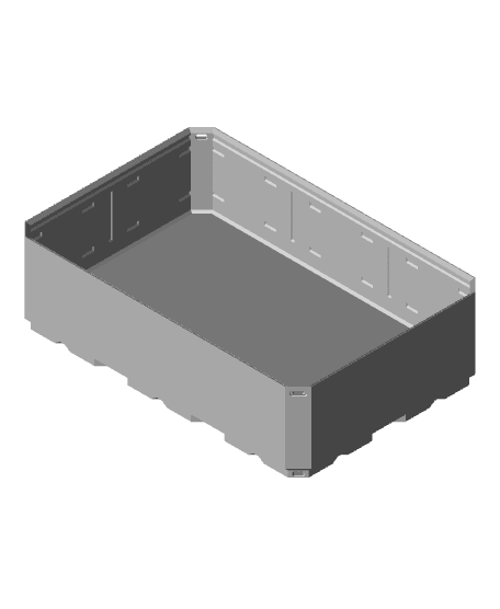 3x2x0.75 - Simple Walls - Multibin Shell 3d model