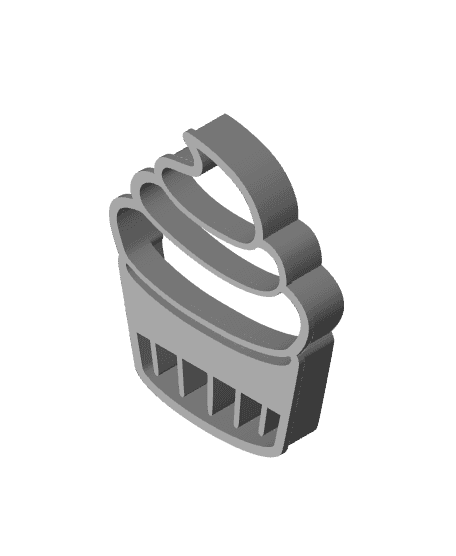 Cupcake Cookie Cutter, Biscuit Cutter 3d model