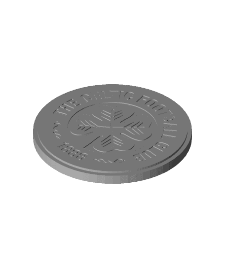 Concave The Celtic Football Club coaster or plaque 3d model