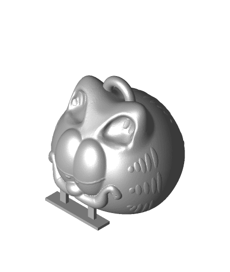 Garfield Key Ring (easy print) 3d model