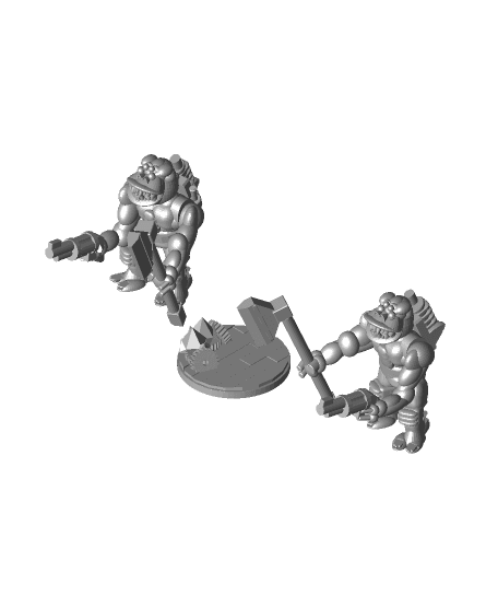 FHW: Oxchan /Space Orcs Melee Trooper with axe and blaster 3d model