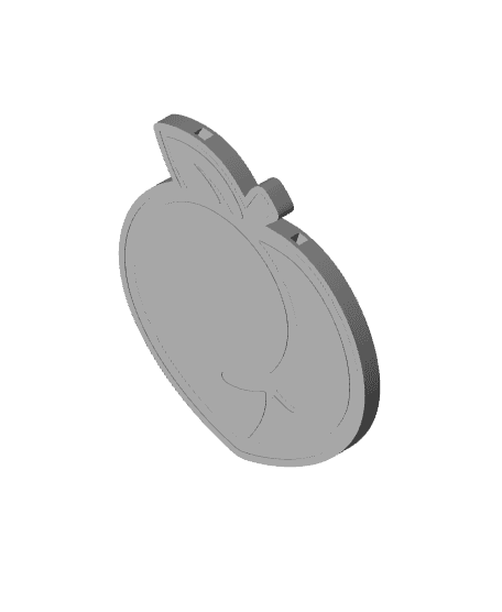 Peach Butt Charm (with outline) 3d model