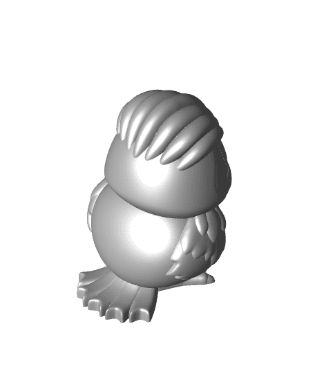 Chibi Pidgey Evolution (Easy Print No Supports) 3d model