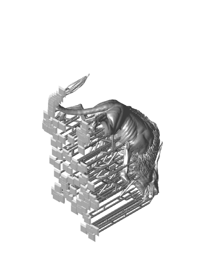 Worg Pair - Tabletop Miniatures (Pre-Supported) 3d model