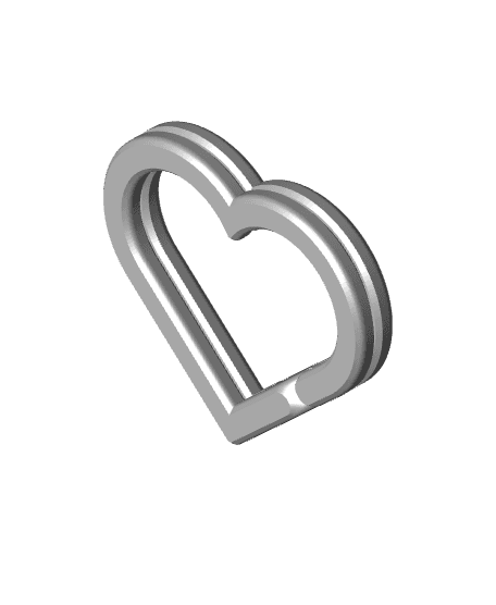 EZPZ Keyring Heart 1" // Keychain Ring 3d model