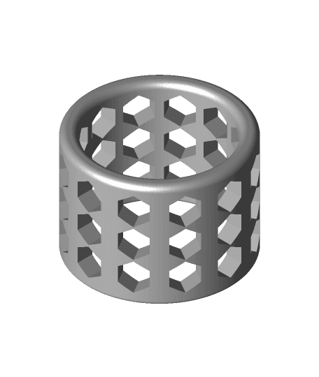 Hexagons Napkin Ring 3d model