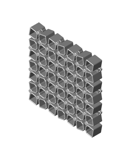 Auxetic Cubes // 18mm 7x7 3d model