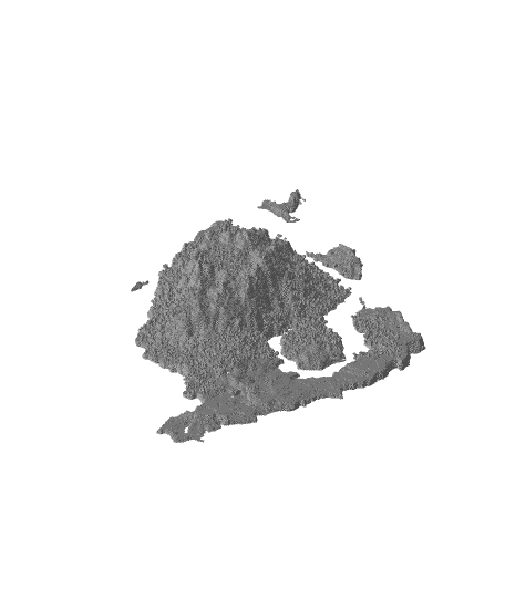 Minecraft Mountain Island 3d model