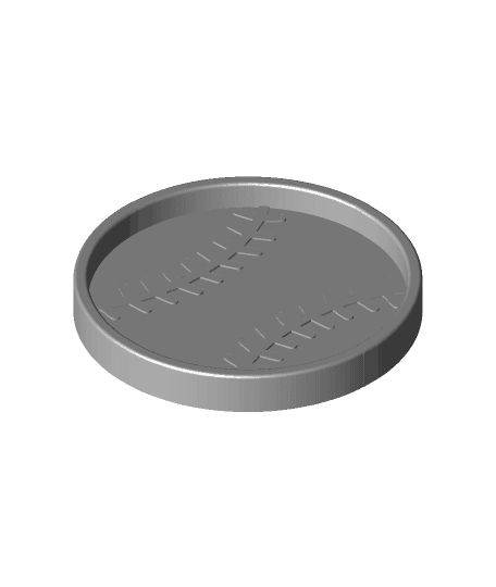 Baseball Coin Dump Tray 3d model