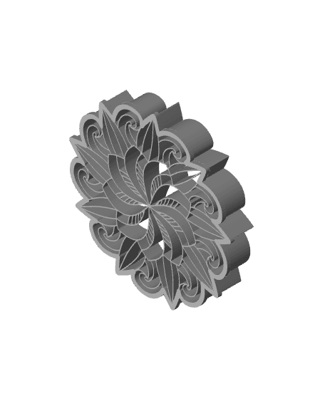 Mandala Cookie Cutter, Biscuit Cutter 3d model