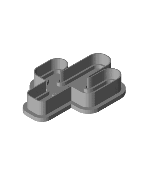 cookie cutter cactus - cutter and stamp 3d model