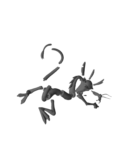Mushu and Crikee by PixelandPlastic full viewable 3d model