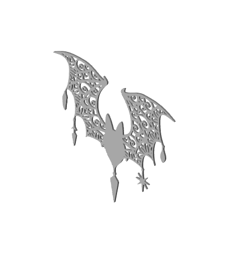 Ornate Halloween Bat 3d model