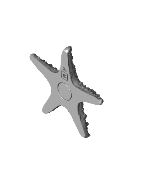 Starfish Fidget Spinner (Slim) 3d model