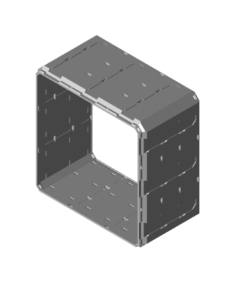 3x3x1.5 - Topped Multipoint Rail - Standard Click-In Multibin Shell Extension 3d model