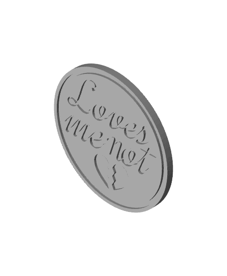 Amour coin - Loves flip! Loves me OR Loves me not! Lucky coin! 3d model