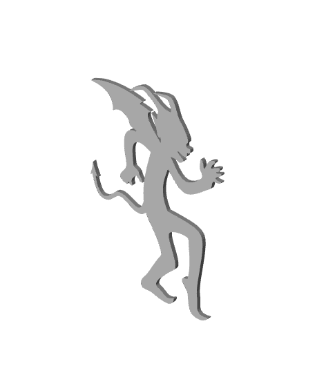 Demon Shadow Figure wall art demonic halloween decor 3d model