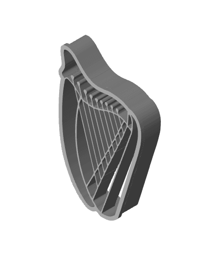 Harp Cookie Cutter, Biscuit Cutter 3d model