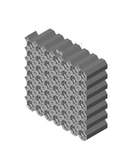 7x7 Tiles - 3x3 Board - Multi-Material Stack 3d model