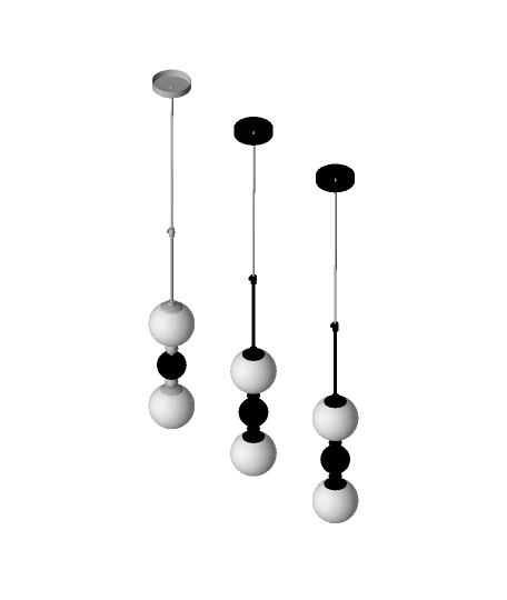 Bubbles 2 lamp, SKU. 24910 by Pikartlights 3d model