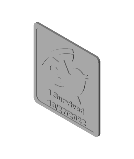 The Musked Plaque 3d model
