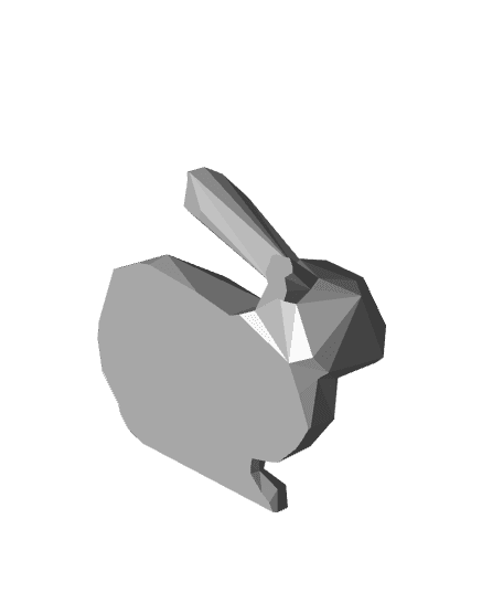 Low Poly Bunny Rabbit Fridge Magnet 3d model