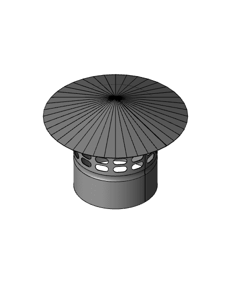#2 Chinese Chimney 3D w/ PDF drawing | Fusion360 | Pistacchio Graphic 3d model