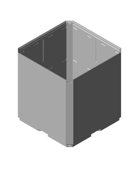 2x2x2, Lock Hole Base, Multigrid Bin 3d model