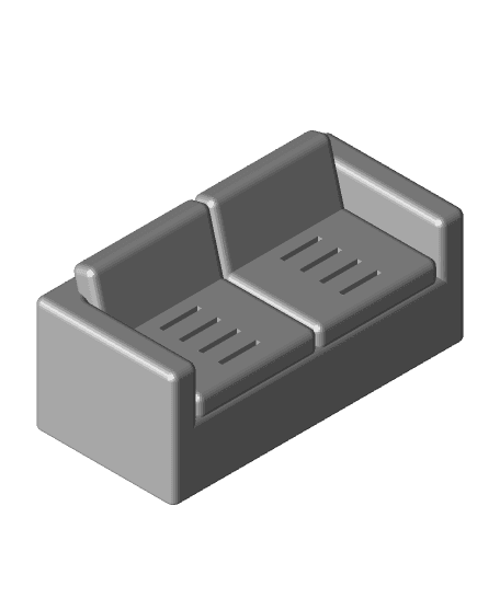 Micro SD Card Organizer Mini Sofa 3d model