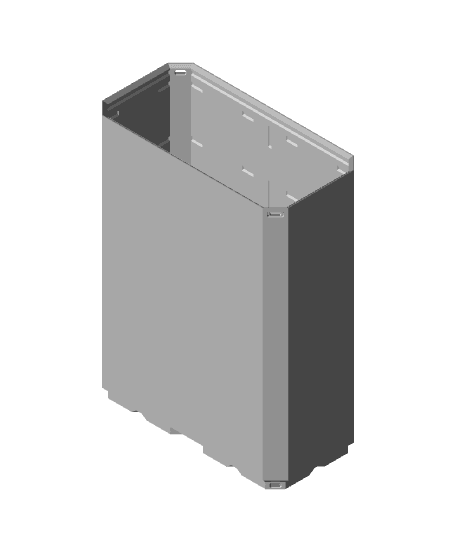 2x1x2.5 - Simple Walls - Multibin Shell 3d model