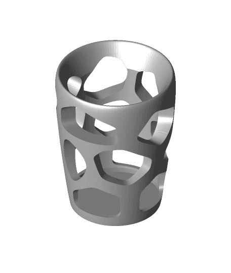 holey pint glass - no support 3d model