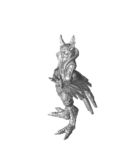Owlman - Frindly NPC - Cryptids of the Darkwoods - PRESUPPORTED - Illustrated and Stats - 32mm scale 3d model