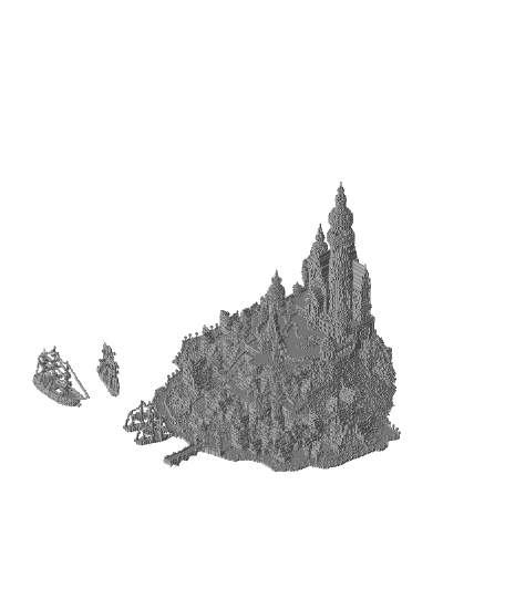 Minecraft Rapunzel Castle 3d model