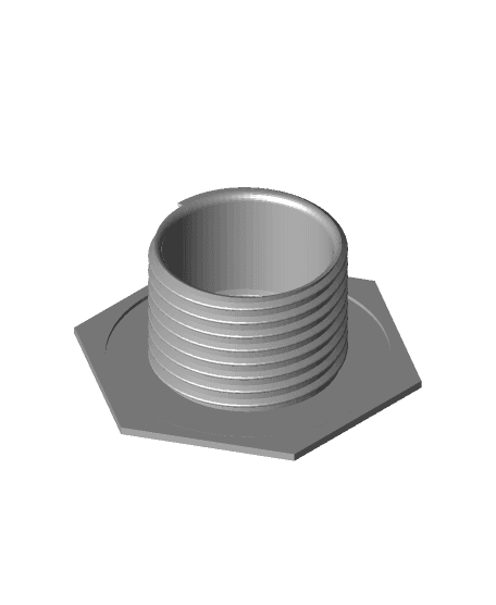 Hexagon Screw with Indentation for Desk Grommet System 3d model