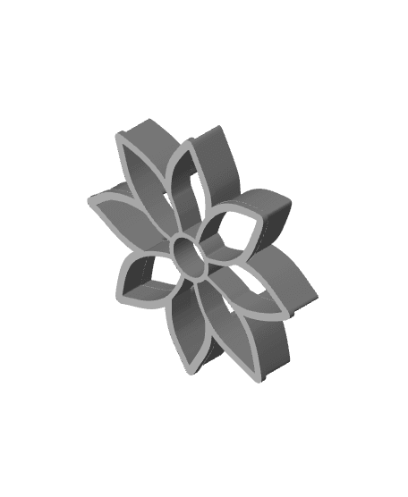 Flower Cookie Cutter, Biscuit Cutter 3d model