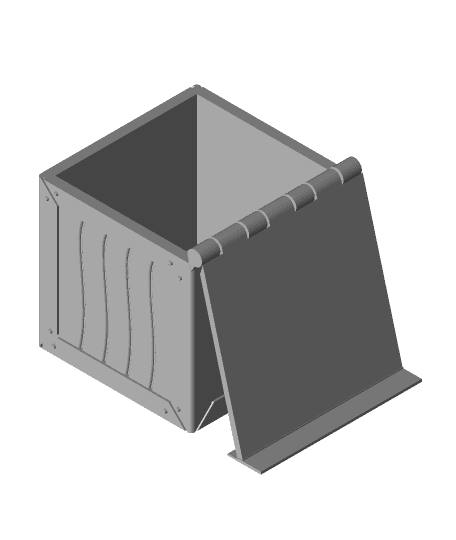 Shipping Crate With Print In Place Hinged Lid (easy print) 3d model