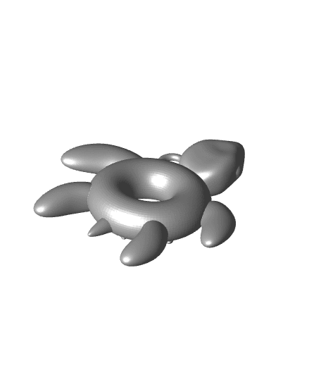 DONUT TURTLE CHARM/KEYRING 3d model