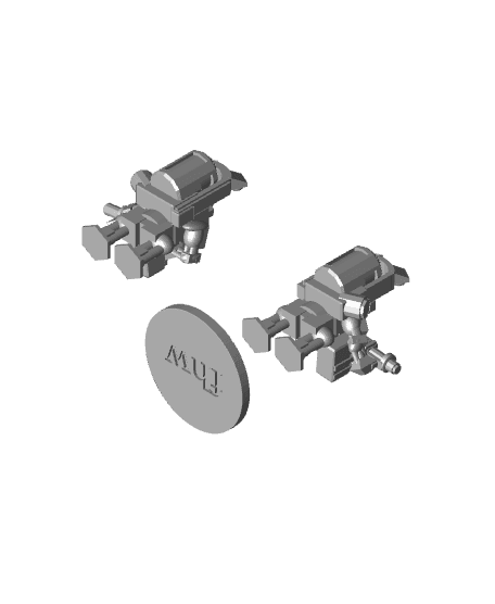 FHW: Worker Bot Mechanic w Welder 2 versions 3d model
