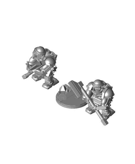 FHW: Oxchan/ Space Orc Heavy Cyber Trooper with Axe 3d model