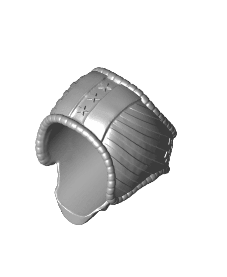 Biker Skull Ring (Pre-Supported) 3d model