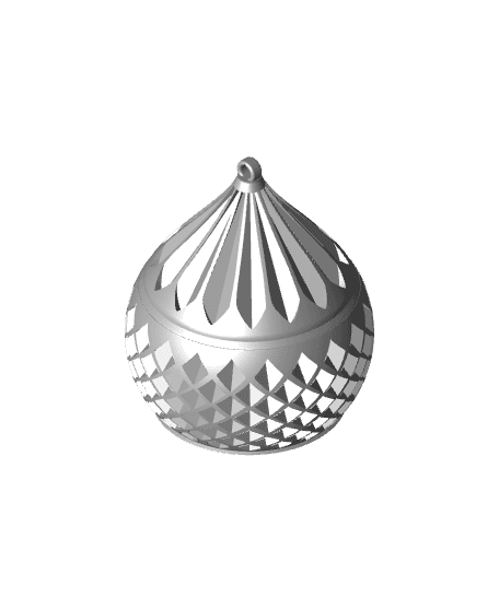 Tear Drop Ornament 3d model
