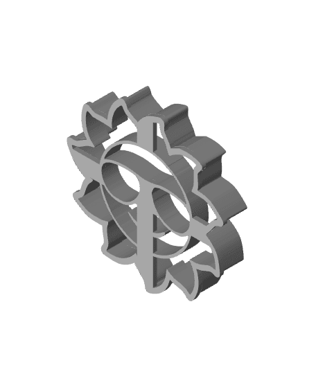 Happy Sun Cookie Cutter, Biscuit Cutter 3d model