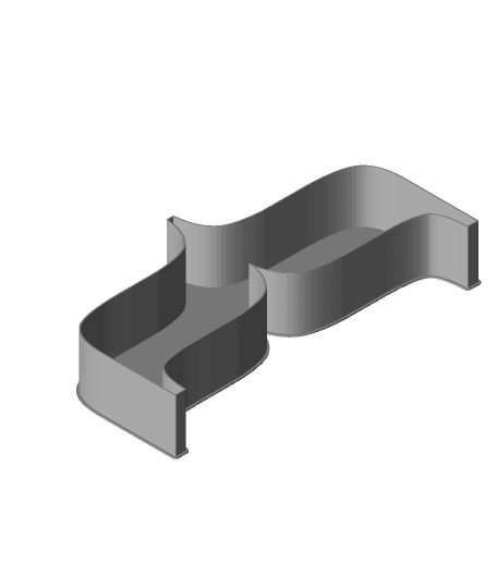 MEDIUM LEFT CURLY BRACKET ORNAMENT, nestable box (v1) 3d model