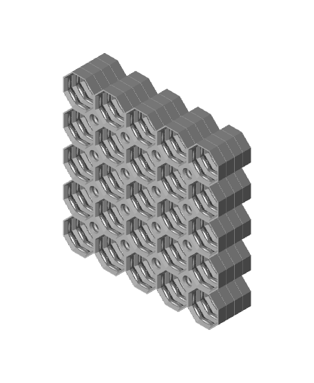 5x5 Multiboard Corner Tile x4 Stack 3d model
