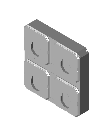 2x2x0.5 - Divided Bin - Multibin Insert 3d model