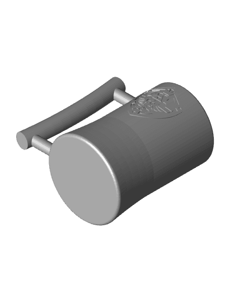 Hylian shield style soda can jug 3d model