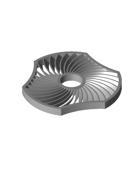 Spiral Moire Wind Spinner 3d model