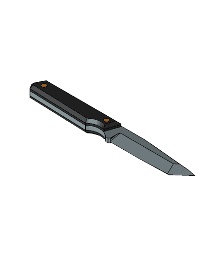 Japanese Tanto Knife 3d model