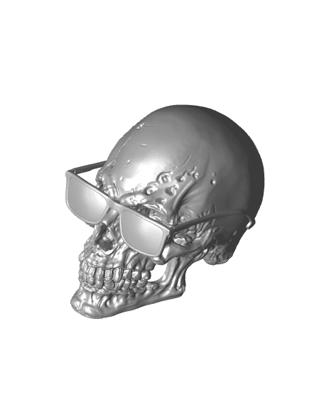 Skull with Shades - Decoration 3d model
