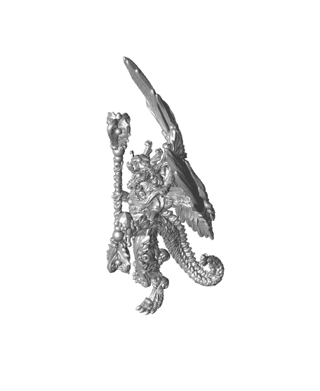 Midas Dragon - Flesh of Gold - PRESUPPORTED - Illustrated and Stats - 32mm scale			 3d model